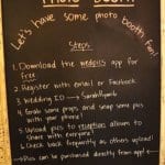 Chalkboard photo booth guest instructions